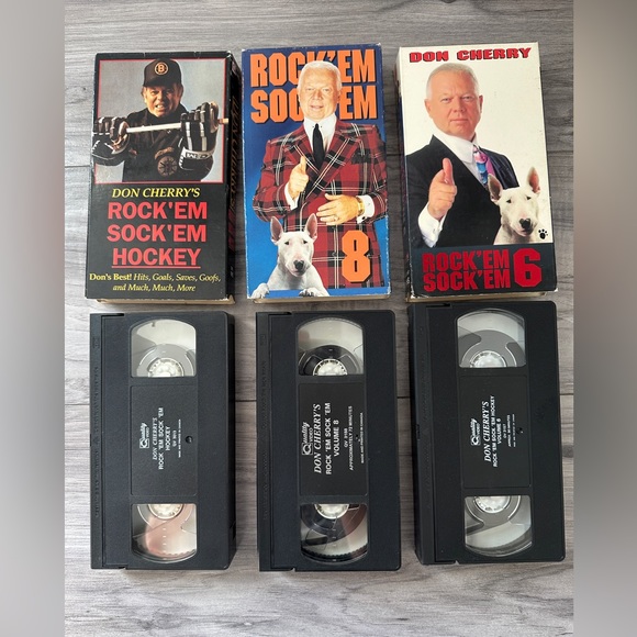 3 NHL Don Cherry Rock ‘Em Sock ‘Em  VHS Tapes - Picture 3 of 4